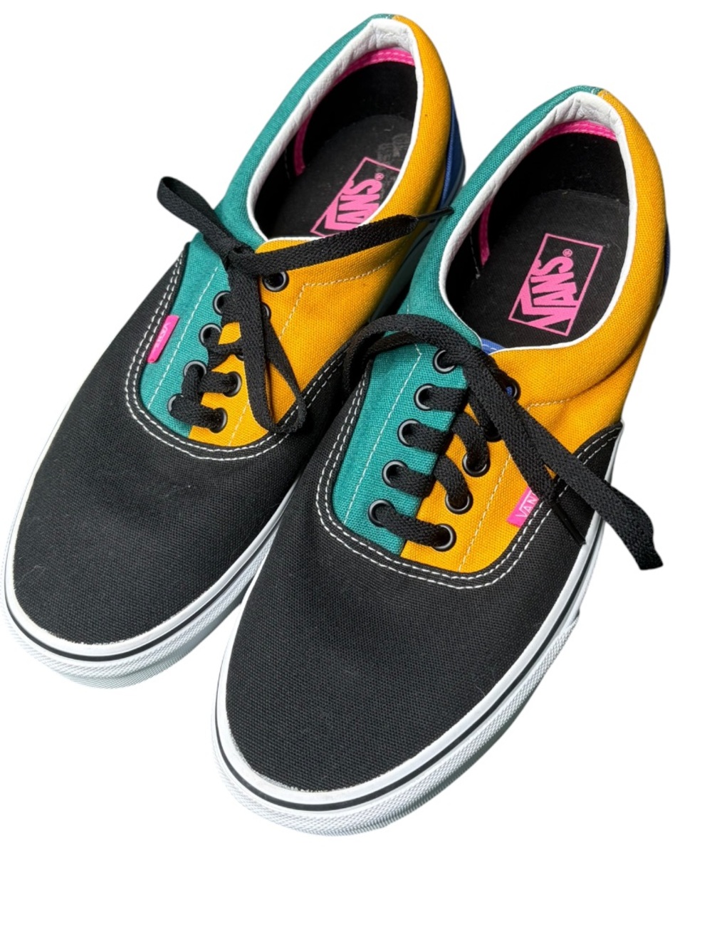 Vans Era Color Block Green/Yellow/Blue/Black Skate Shoes M10 - W12